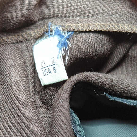 Chester Barrier | Savile Row | Saks | Brown Straight Leg Women's Trousers Size 8 - Picture 4 of 4
